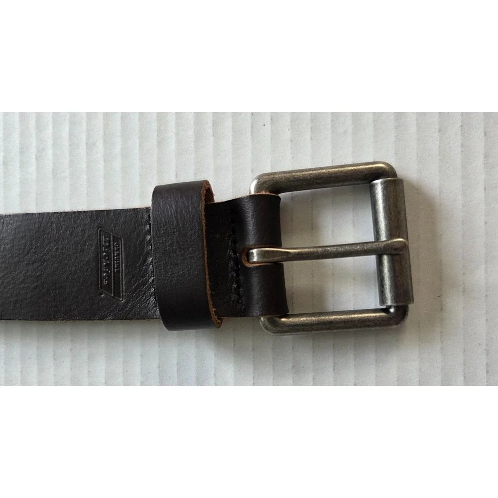 Dickies Men's Brown Fully Adjustable Perforated Leather Belt Casual Work Belt 38